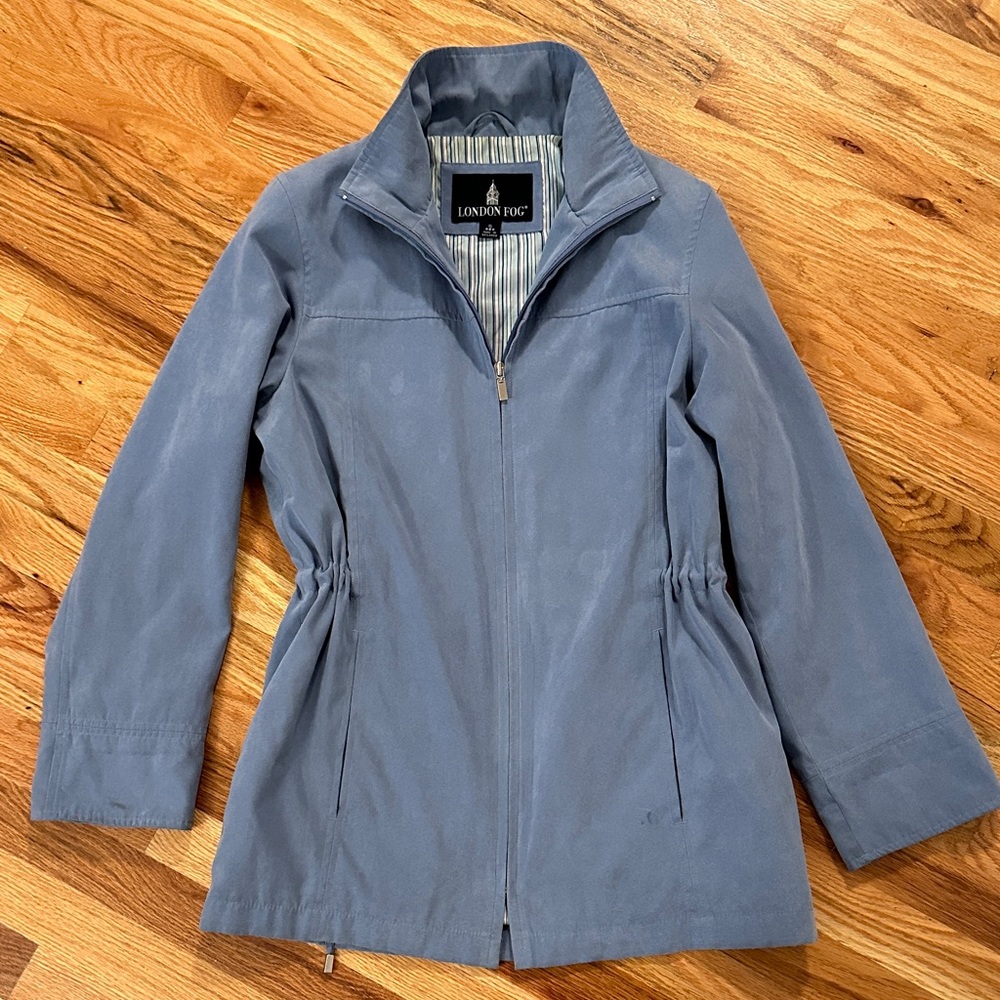 London Fog Women's Utility Jacket in Slate Blue